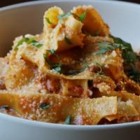 Papparadelle Bolognese · House made meat sauce.