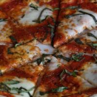 Pizza Margherita · Mozzarella, marinara, basil.