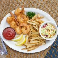 Fish & Chips · Crispy seafood served with housemade coleslaw and french fries.