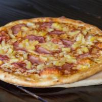 Hawaiian Pizza · Ham, Pineapple, Pizza Sauce, Mozzarella Cheese.