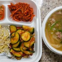 Ugeoji Tang (전통 우거지탕) · Traditional napa cabbage, miso, and beef soup -Served with assorted banchan (kimchi, carrot/...