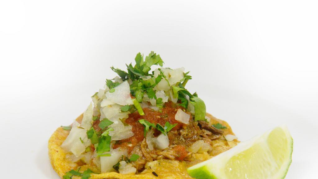 R Street Taco · Salsa, onion and cilantro mix with your choice of chicken, pork or veggie.