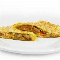 Quesadilla With Meat  · Onions, salsa and your choice of meat or veggie.