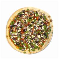 Greek Pizza 16 Inch · Tomato sauce, roasted red peppers, Kalamata olives, spinach, red onion, oregano, and feta. 1...
