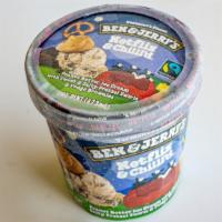 Ben & Jerry'S Netflix & Chill'D · Peanut Butter ice cream with sweet and salty pretzel swirls and fudge brownie pieces. 16 oz.