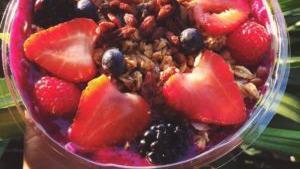 Very Berry Bowl · Pitaya or Acai, Strawberry, Raspberry, Blackberry, Blueberry, Apple Juice.
With your choice ...