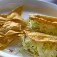 Two Potato Tacos · New! With lettuce and cotija cheese.