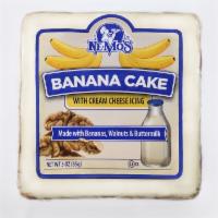 Nemo'S Banana Cake · Banana cake with Cream Cheese icing and made with Bananas, Walnuts, & Buttermilk