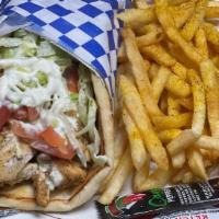 Chicken Gyro · With Fries.