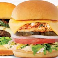 Trio · Choose three (3oz) proteins and mix and match your toppings. Burgers come with, house sauce,...