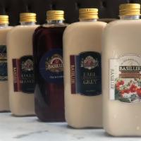 Raspberry & Rosehip Milk Tea · choose iced, Hot or Bottle