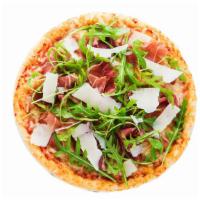 Phone Home Prosciutto Pizza · Pizza with prosciutto, arugula, and parmesan