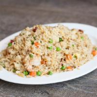 Chicken Fried Rice · Chicken, Egg, peas and carrot, green onion