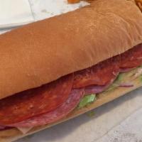 Salami Sub · Salami with your choice of toppings on bread.