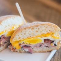 Original Egg Melt Breakfast Sandwich · Black Forest Ham, Cheddar, Homemade Tartar Sauce, Fried Egg