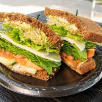 Vegetarian Sandwich · Vegetarian. Mayo, Dijon mustard, lettuce, tomato, cucumber
choice of cheese (cheddar- provol...