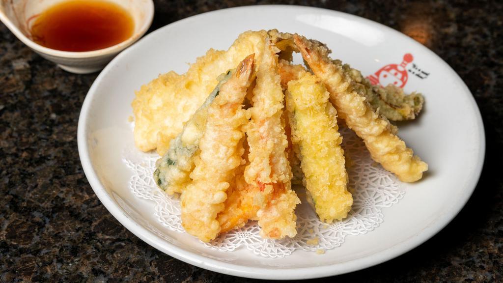 Shrimp & Vegetable Tempura · Served with salad and STEAMED RICE. (can not substitute for fried rice)
