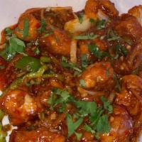 Chili Chicken · Delicious spicy chicken with green chilies and special sauce.