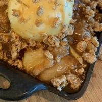 Caramel Apple Crumble · Gingered apples topped with buttery crisp cinnamon crumble, served warm with caramel drizzle...