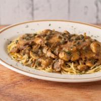 Piccata · Mushrooms and capers in a zesty lemon sauce.