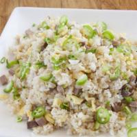 Jalapeno Fried Rice · With egg and green onion. Served with a small chicken broth soup with green onion. Hot and s...