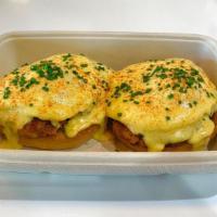 Build A Benny - Chorizo · Handcrafted English muffin, with two cage-free over medium eggs, house chorizo, hollandaise,...