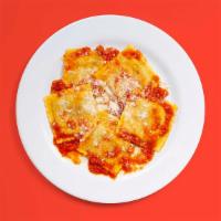 Cheese Ravioli · Cheese ravioli tossed with your choice of sauce.
