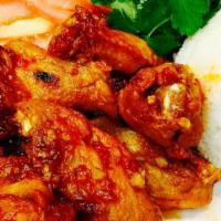 Fried Chicken Wings And Rice · 