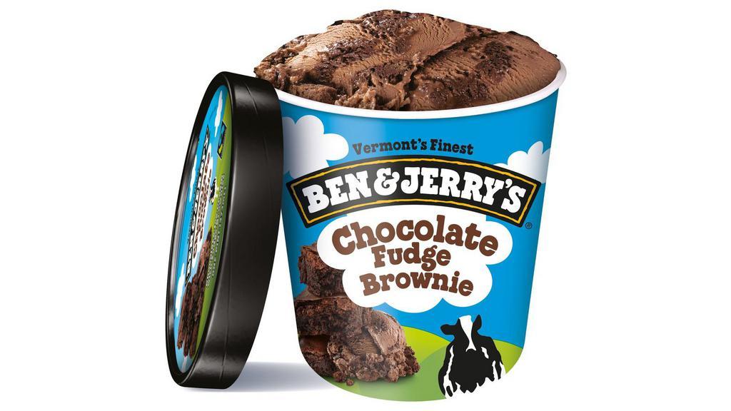 Ben & Jerry'S Chocolate Fudge Brownie · Fudgy chunks of brownie goodness mixed into dark and rich chocolate ice cream. Sounds like a dream.