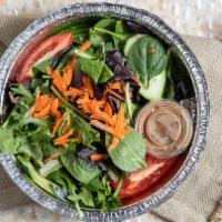 Fresca Verde · Spring mix, tomatoes, radishes, carrots, and cucumber tossed with homemade Italian balsamic ...