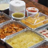 Cantina 🚨Emergency🚨 Family Meal · 1 LB Carnitas
1 LB Al Pastor(Marinated Pork)
1 LB Chicken
Pinto Beans, Lime Rice, Salsas, To...