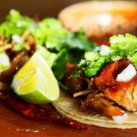 3 Soft Tacos (Mexican Style) · Choice of meat served in a small corn tortilla with cilantro, and onion.