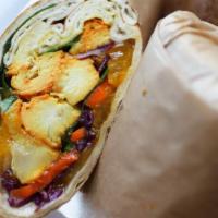 Chinese Chicken Wrap · White meat. Wrapped with romaine lettuce, scallions, wonton strips, carrots, red cabbage, ma...