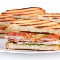 Blt · 7 crispy strips of bacon, fresh lettuce, tomatoes, mayo, salt and pepper served on choice of...