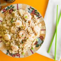 Shrimp Fried Rice · Rice, shrimps, vegetable.
