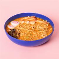 Shrimp Ramen · Pork and chicken broth with ramen noodles, egg, scallions, shrimp.