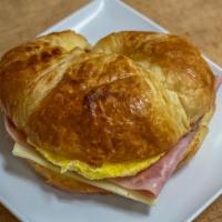 Ham, Egg  & Cheese Croissant  · Bagel.