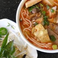 Beef · Spicy. Spicy beef soup with THICK rice noodles & your choice of meat
