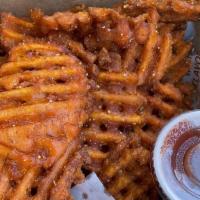 Sweet Potato Waffle Fries · Vegetarian. Most ordered. Sorry, we don’t offer utensils. Per person.
