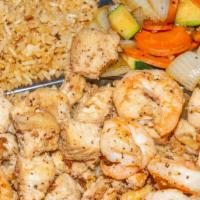 Shrimp Fried Rice · cut up pieces of Shrimp mixed in the fried rice