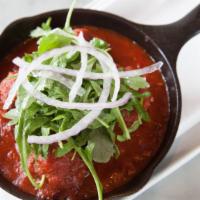 Braised Organic Chicken Meatballs · Most popular. Tomato sauce, arugula, and red onion.