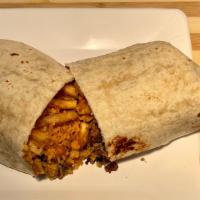 California Burrito  · Rice,Beens,meat,cheese,sour cream,guacamole,fries