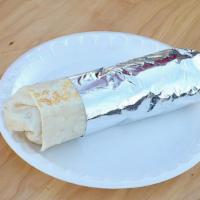 Burrito · Choice of meat, rice, beans, cheese, lettuce, tomato, bell pepper, sour cream and hot sauce.