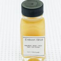 Enliven · Apple cider vinegar, lemon, and ginger.