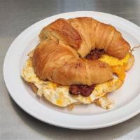Croissant · Toasted Croissant with choice of meat, egg, and cheese.