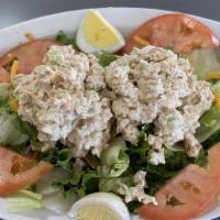 Chicken Salad Sandwich · Served with potato salad.