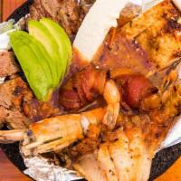 Molcajete Pacifico · Mexico best combination of steak, chicken, shrimp costa azul, water prawn, sea bass fish fil...