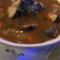 Caldo De Pescado · Fish stew.