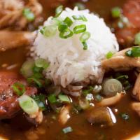 Gumbo · Creole Gumbo With Chicken and Andouille Sausage.Serve with your choice with rice or without....