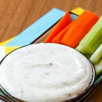 Carrots N Celery Sticks · 6 each per serving. Ranch On the Side.